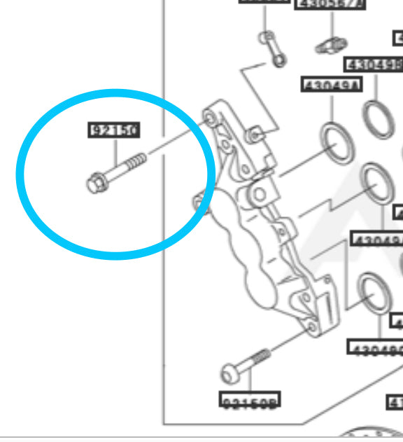 M10X40mm STD Titanium front brake caliper bolt kit (1.25MM) ZXR750 93-95 ZX7R 96-03