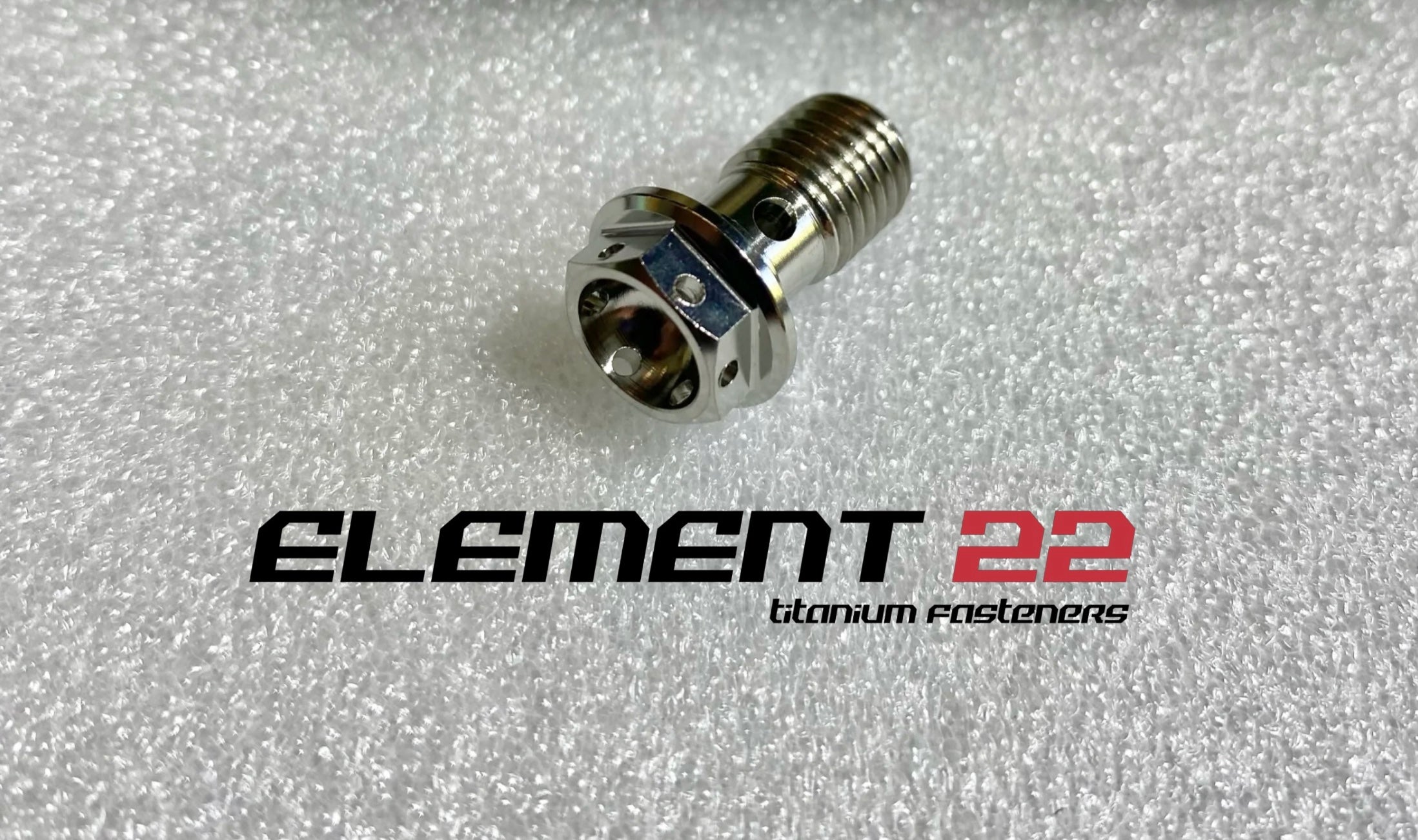 M10x1.25 Titanium Single Banjo Bolt Race Drilled