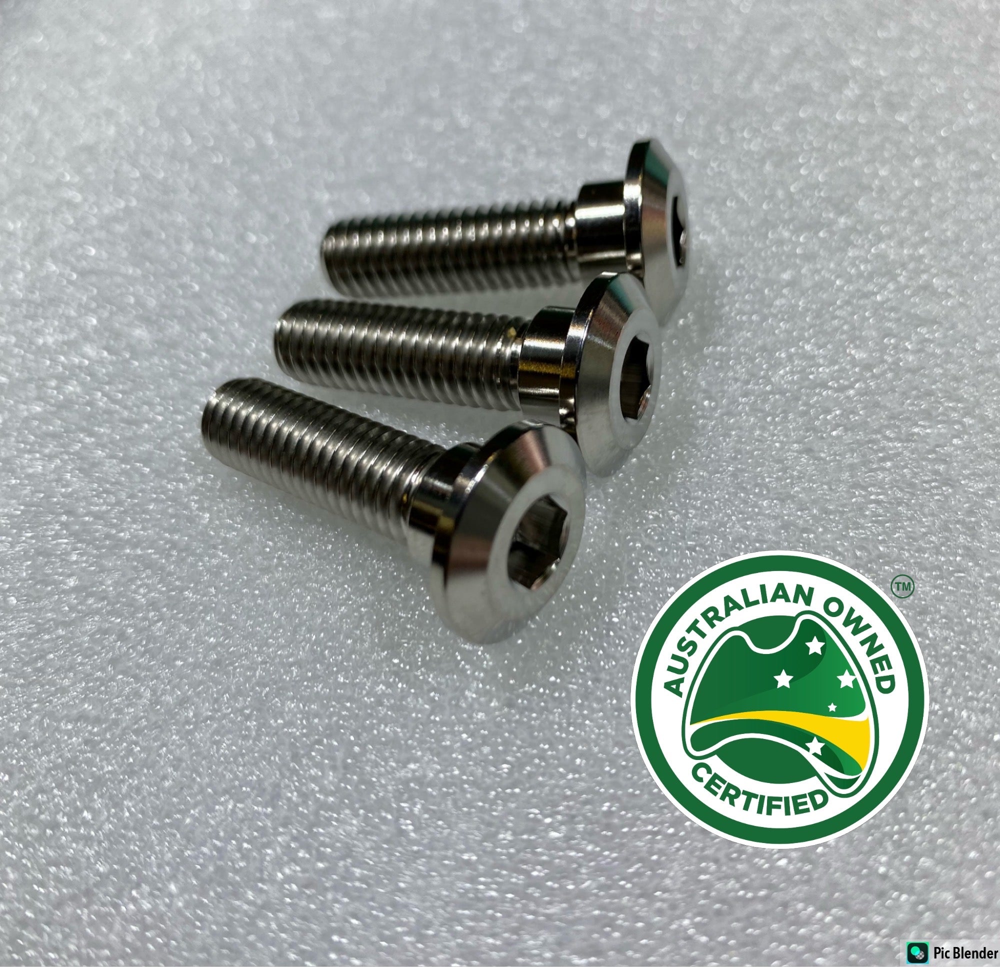 M8x30mm Kawasaki Titanium front brake disc bolts 3 pack