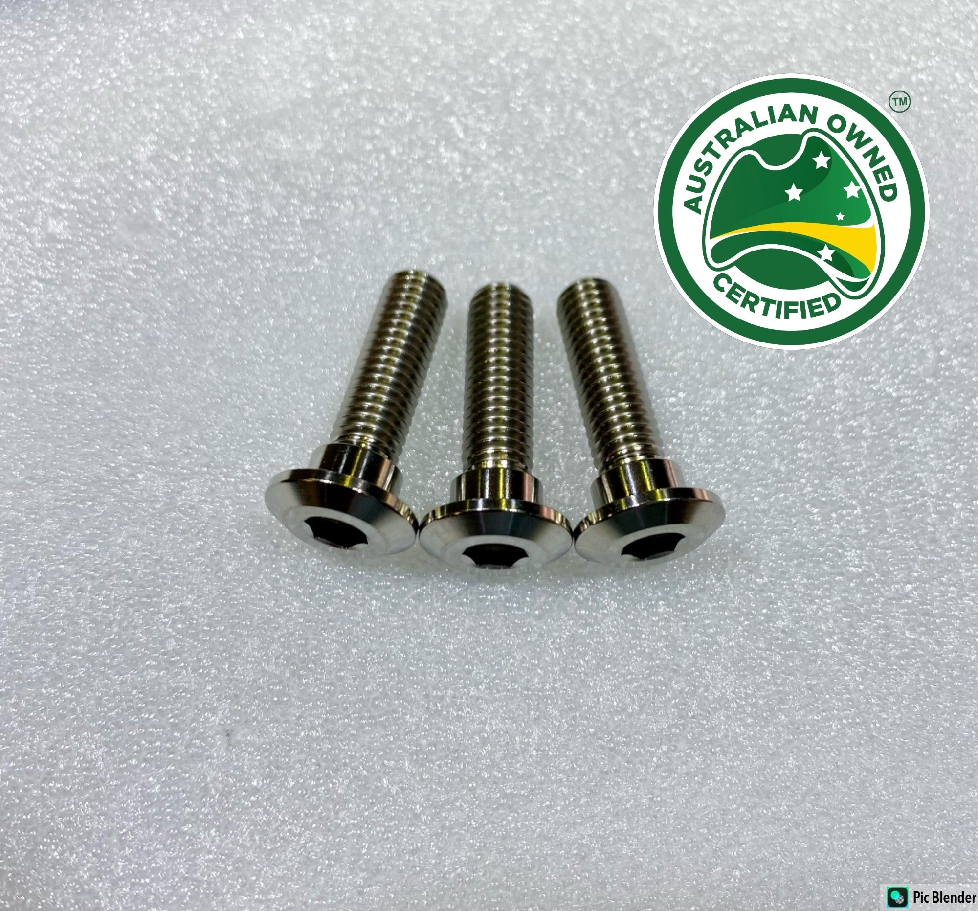 M8x30mm Kawasaki Titanium front brake disc bolts 3 pack