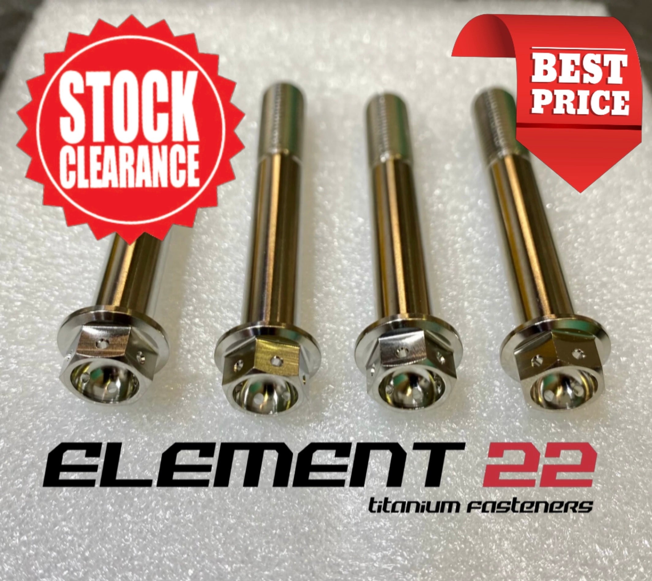 M10x60mm Race Drilled Front Brake Caliper Bolt Kit 4 Pack