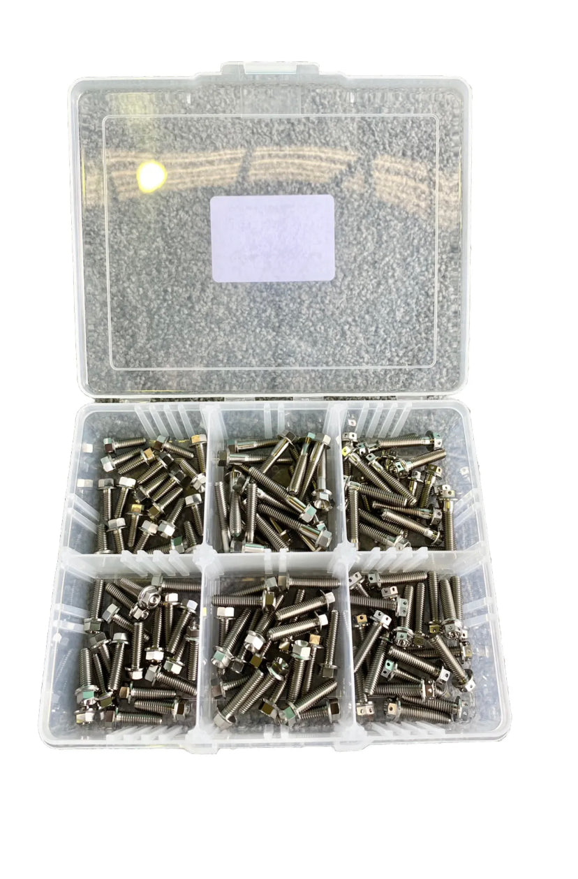 120pc Assorted M6 Titanium bolt kit