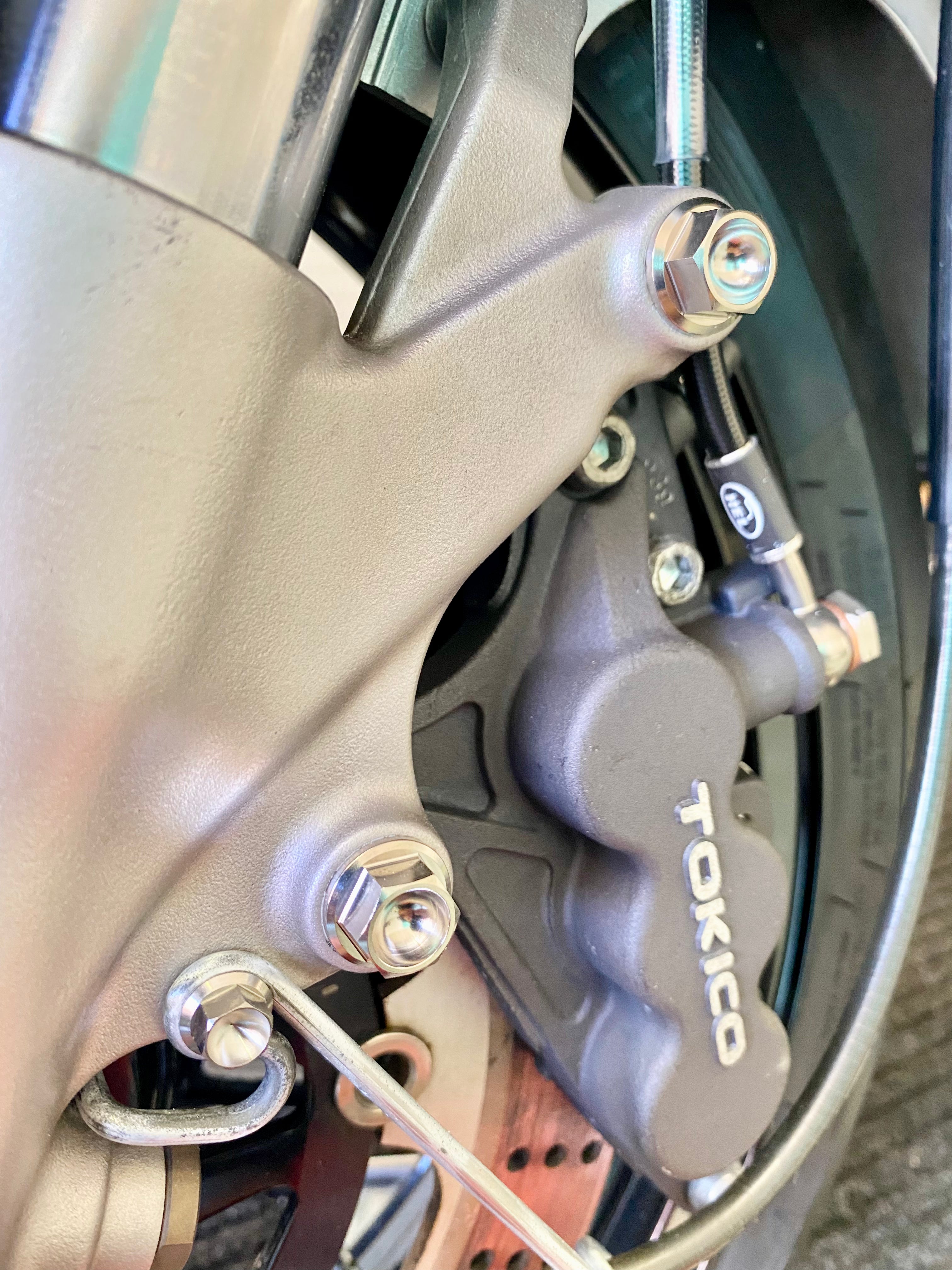 M10X40mm STD Titanium front brake caliper bolt kit (1.25MM) ZXR750 93-95 ZX7R 96-03