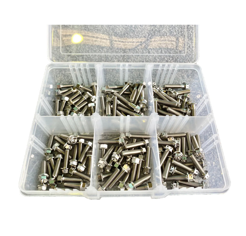 120pc Assorted M6 Titanium bolt kit