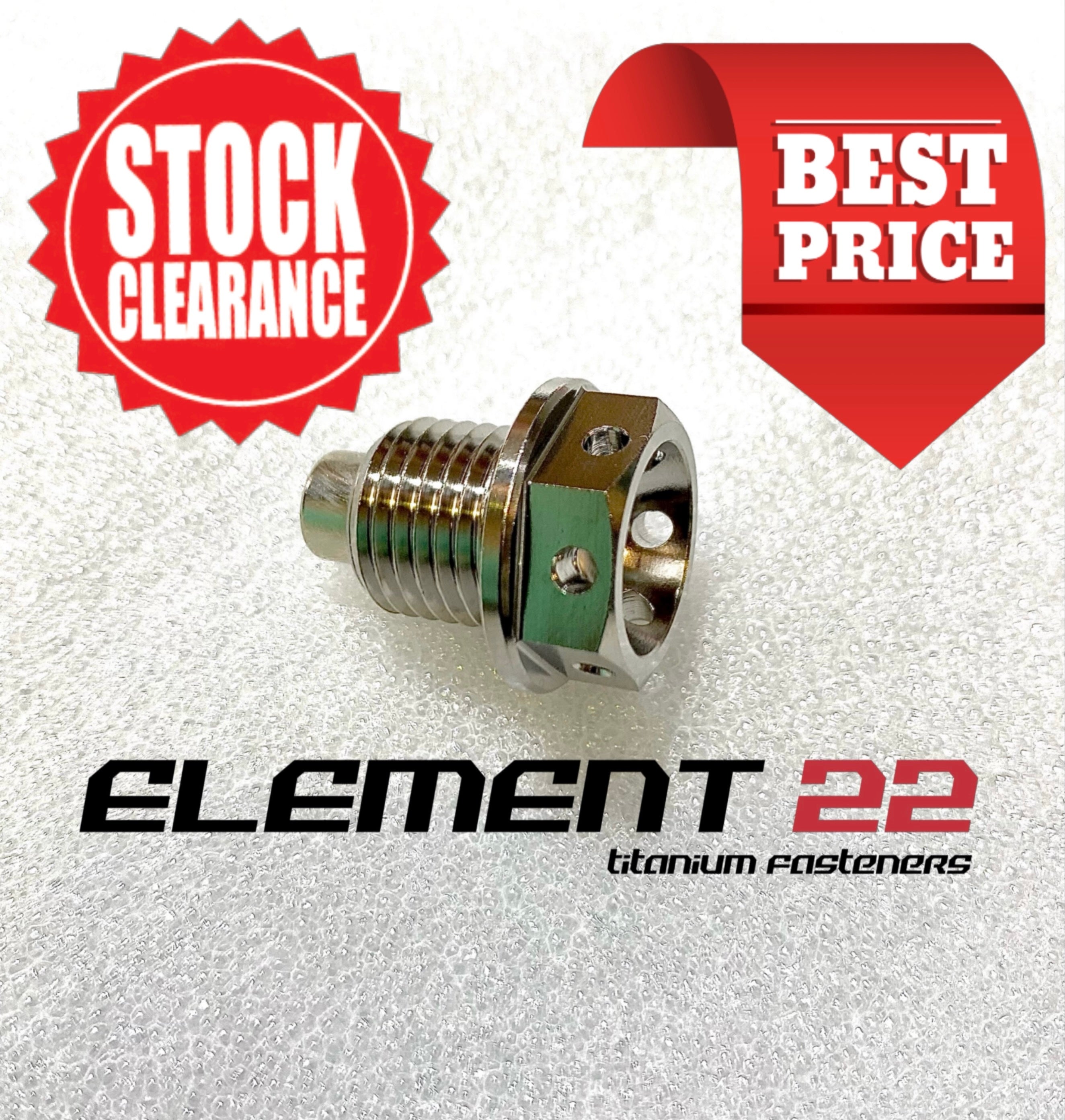 M14x1.5mm Titanium Magnetic Sump Drain Bolt Race Drilled