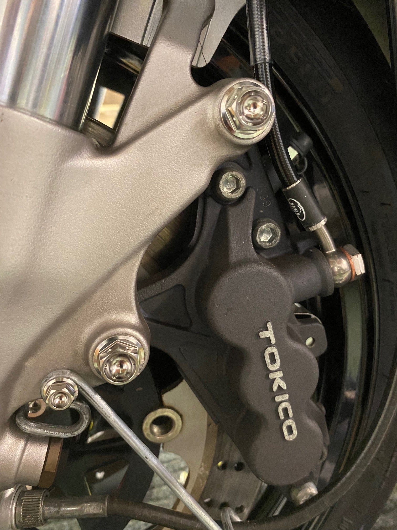 M10x40mm Race Drilled Front Brake Caliper Bolt Kit 4 Pack