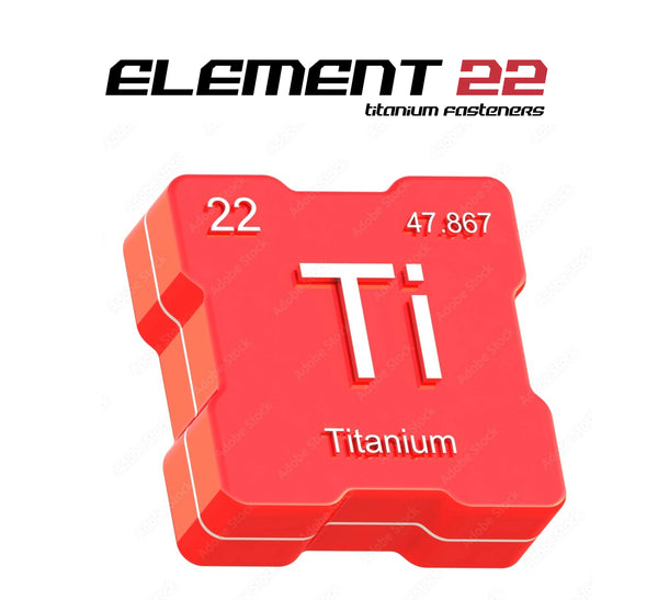 M25x1.00 titanium motorcycle top yok nut – Element 22 Titanium Fasteners