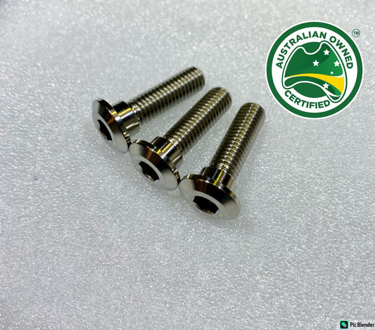 M8x30mm Kawasaki Titanium front brake disc bolts 3 pack