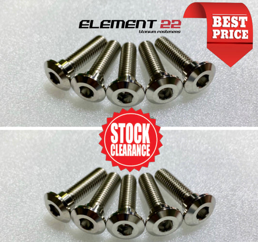 M8x30mm Kawasaki Titanium front brake disc bolts 10 pack